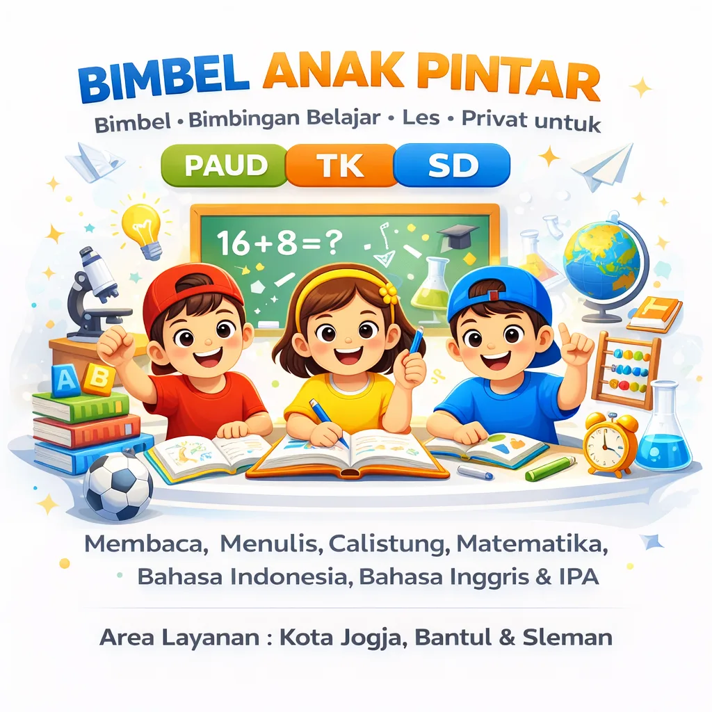 Bimbel Bimbingan Belajar Les Privat PAUD TK SD Jogja Bantul Sleman